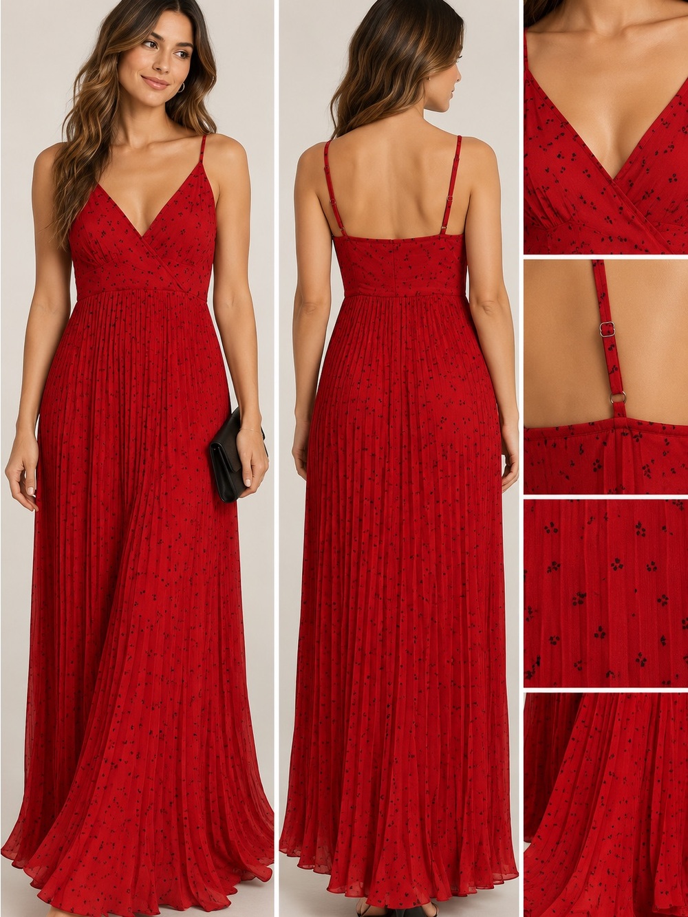 UNIQLO :C Clare‎ Waight Keller Red Pleated Camisole Dress -L - NWT